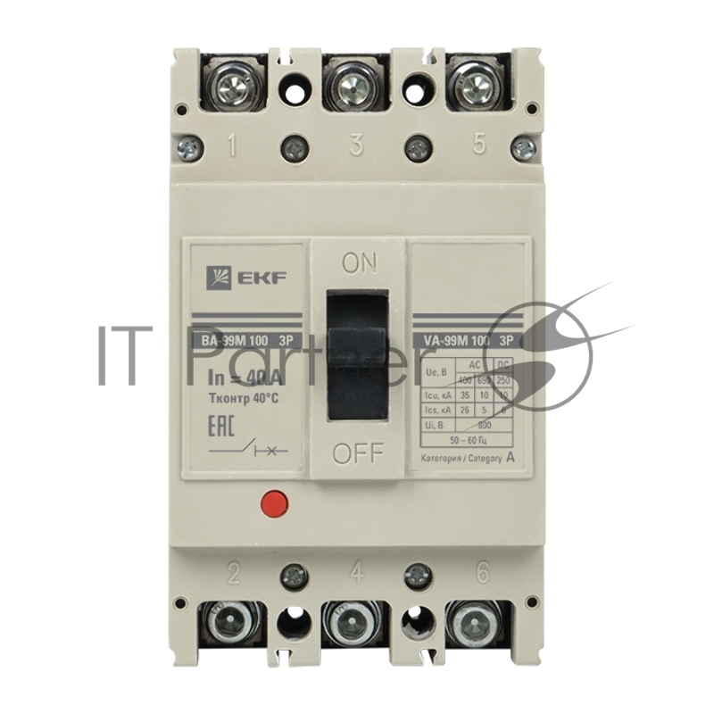 Выключатель автоматический 3п ВА-99М 100/40А 35кА PROxima EKF mccb99-100-40m