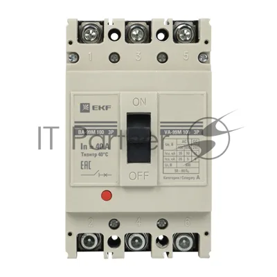 Выключатель автоматический 3п ВА-99М 100/40А 35кА PROxima EKF mccb99-100-40m