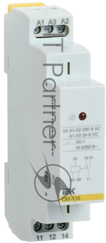 Реле промежуточное OIR 1 конт. (16А) 230В AC IEK OIR-116-AC230V