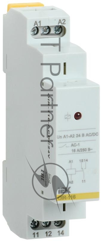 Реле промежуточное OIR 1 конт. (16А) 24В AC/DC IEK OIR-116-ACDC24V