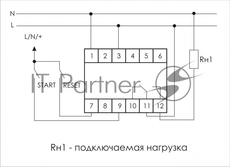 Реле времени PCS-516 (многофункц. (вход: START/RESET) 230В 8А 1перекл. IP20 монтаж на DIN-рейке)(аналог РВО-1М) F&F EA02.001.013