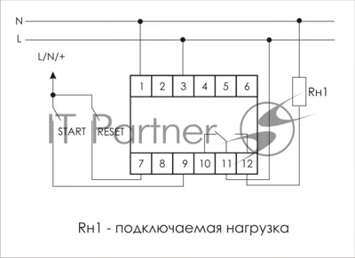 Реле времени PCS-516 (многофункц. (вход: START/RESET) 230В 8А 1перекл. IP20 монтаж на DIN-рейке)(аналог РВО-1М) F&F EA02.001.013