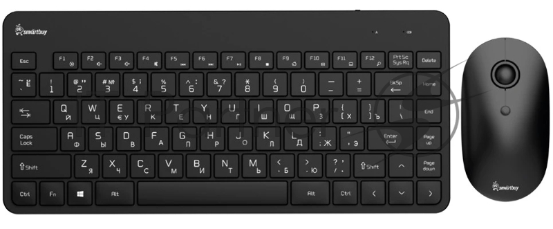 Комплект клавиатура+мышь Smartbuy 220349AG беспроводной, USB, 1600 DPI, чёрный