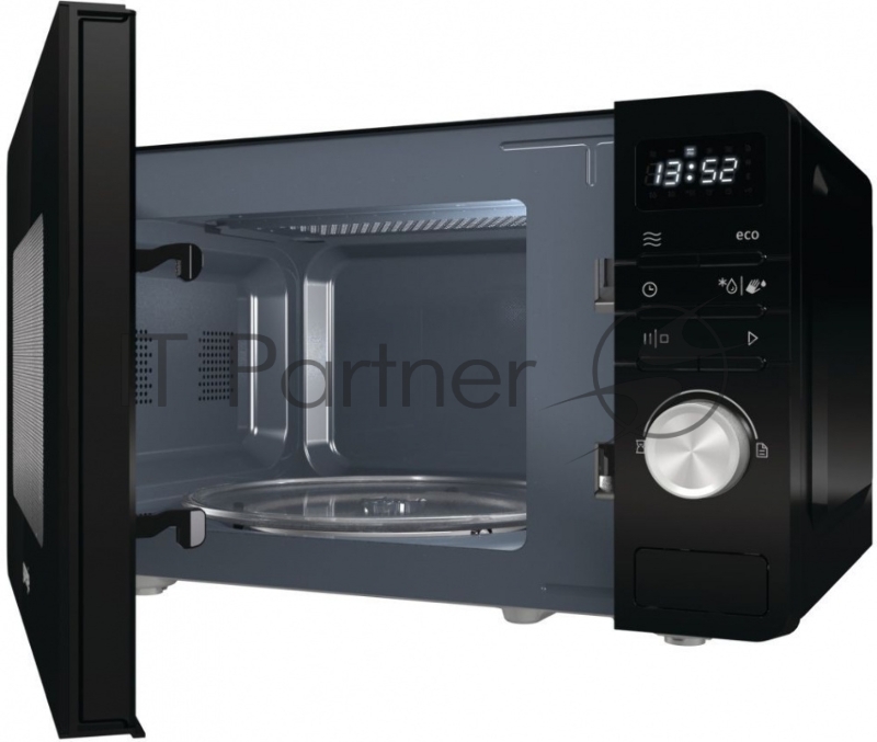 Микроволновая печь Gorenje MO20A3B черный, 20 л, 800 Вт, переключатели - кнопки, поворотный механизм