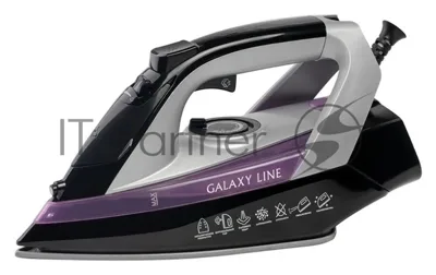 Утюг Galaxy Line GL 6128 фиолетовый/черный, 2200 Вт, 30 г/мин, 140 г/мин, 150 мл