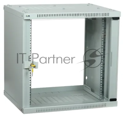 Шкаф LINEA WE 9U 550x350 мм дверь стекло серый ITK