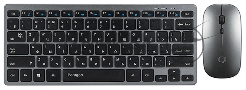 Комплект клавиатура+мышь Qumo Paragon K15/M21 беспроводной, USB, 1600 DPI, черный
