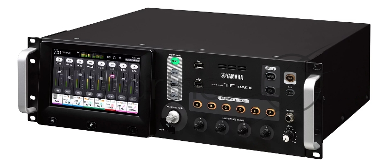 Микшер Yamaha TF-RACK цифровой, установка в рэк, входы: 16 mic/line (XLR/TRS combo) + 1 stereo line (RCA pin), выходы: 16 (8 XLR + 8 TRS phone),