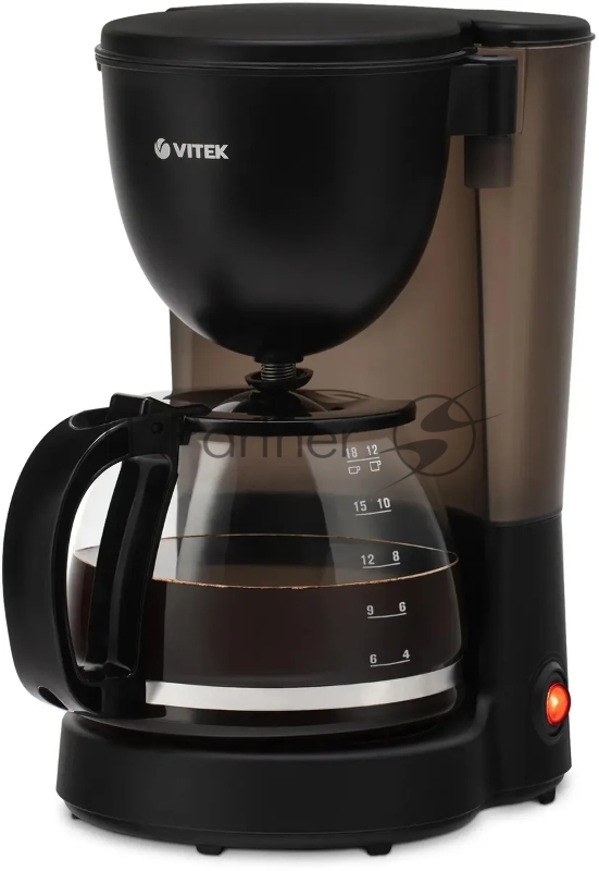 Кофеварка капельная Vitek VT-1500(MC) черный, исп. кофе - молотый, 1.25 л, 600 Вт