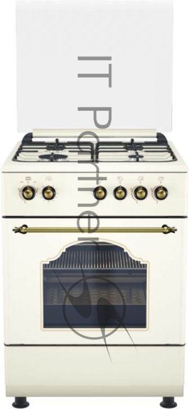 Газовая плита DeLuxe 606040.24г 006 (кр) чуг реш беж