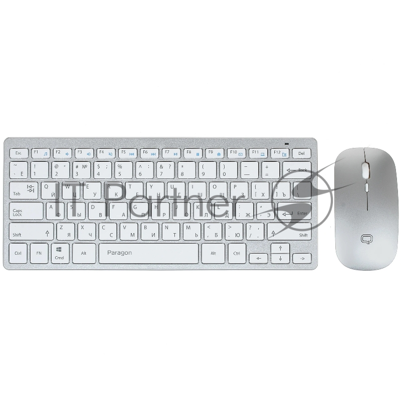 Комплект клавиатура+мышь Qumo Paragon K15/M21 беспроводной, USB, 1600 DPI, белый