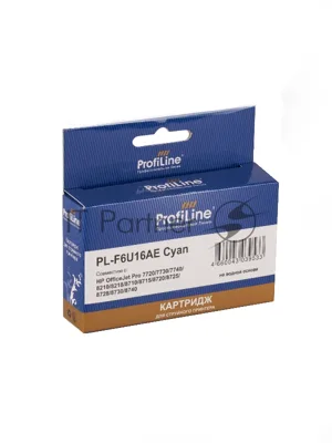 Картридж струйный совместимый ProfiLine PL-F6U16AE №953XL для HP OfficeJet Pro 8710/8715/8720/8730/8210/8725 Cyan PL