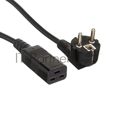 Кабель питания ExeGate Power PC19-5P (Евровилка Schuko->С19) VDE-250V-3*1.5-CU, черный, 16А, 5м