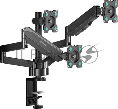 Кронштейн (держатель) ONKRON G280 для трех мониторов 13"-32" дюймов настольный, черный