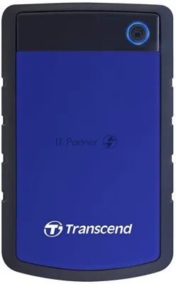 Внешний HDD 2.5" Transcend StoreJet 25H3, 4TB, USB 3.2 Gen 1 Type-A, 5400 rpm, синий