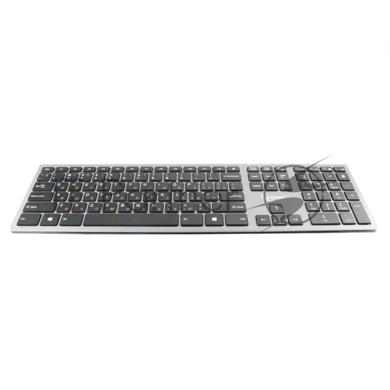 Клавиатура беспроводная Gembird KBW-1, USB, серебристый