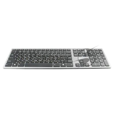 Клавиатура беспроводная Gembird KBW-1, USB, серебристый