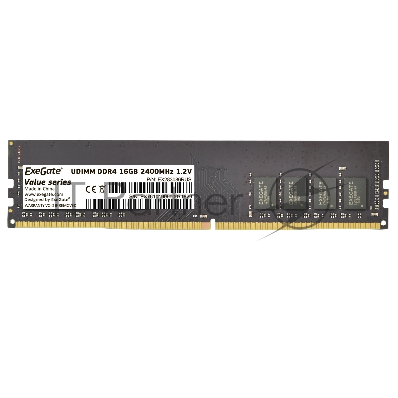 Оперативная память ExeGate, DDR4, 16GB (1x16 GB), 2400 MHz, CL17, DIMM, OEM