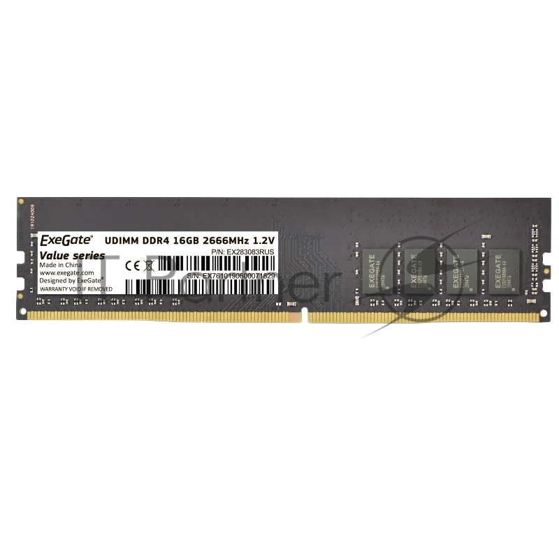 Оперативная память ExeGate, DDR4, 16GB (1x16 GB), 2666 MHz, CL19, DIMM, OEM