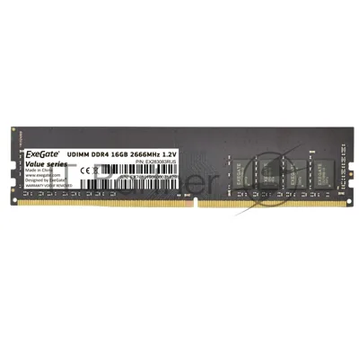 Оперативная память ExeGate, DDR4, 16GB (1x16 GB), 2666 MHz, CL19, DIMM, OEM