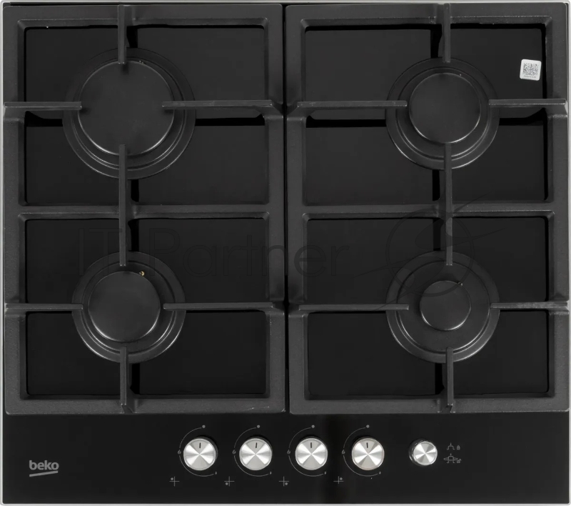Газовая варочная поверхность Beko HILG64235S, 4 конфорки, закаленное стекло, 7400 Вт
