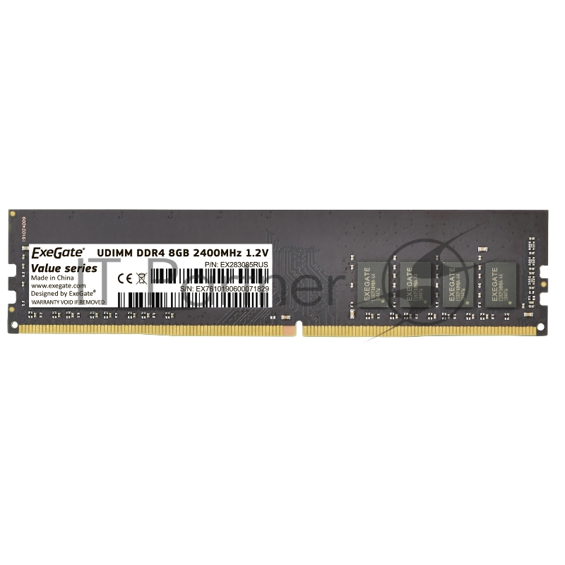 Оперативная память Exegate, DDR4, 8GB (1x8 GB), 2400 MHz, CL17, DIMM, OEM