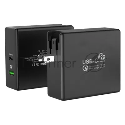 Сетевое зарядное устройство ACD-P602W-V1B 60Вт, 2xUSB 1PD+1QC, 3.6~20В/3А RTL