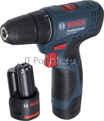 Дрель-шуруповерт Bosch GSR-120, 12 В, 2 Ач, 30 Нм, щеточный
