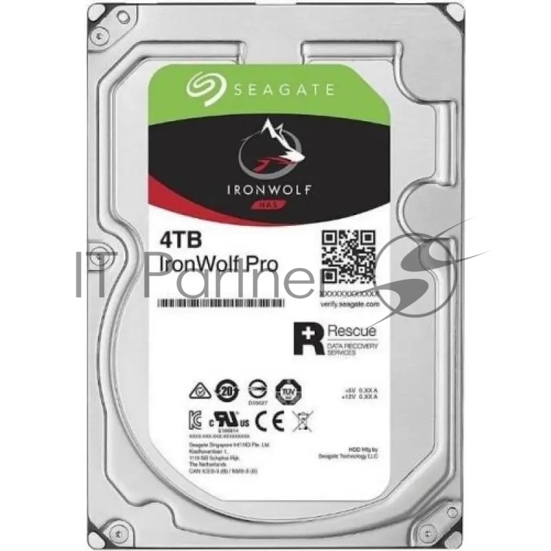 Жесткий диск HDD Seagate IronWolf Pro 4Tb 7200rpm SATA 256Mb 3.5"
