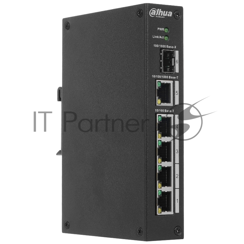 Коммутатор Dahua DH-PFS3106-4T, 4×100 Мбит/с + 1×1 Гбит/с + 1×1 Гбит/с SFP, неуправляемый