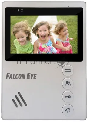 Видеодомофон Falcon Eye VISTA цветной, подключение 2-х вызывных панелей, без трубки (Hands Free), управление электрозамком, цвет корпуса: белый, нап