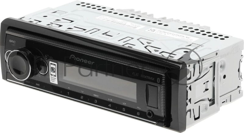 Автомагнитола Pioneer MVH-S520BT, 1 DIN, Bluetooth, USB Type-A, AUX, пульт ДУ, съёмная панель