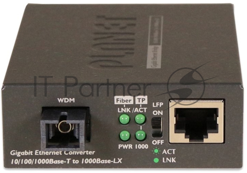 GT-806A60 медиа конвертер 10/100/1000Base-T to WDM Bi-directional Fiber Converter - 1310nm - 60KM