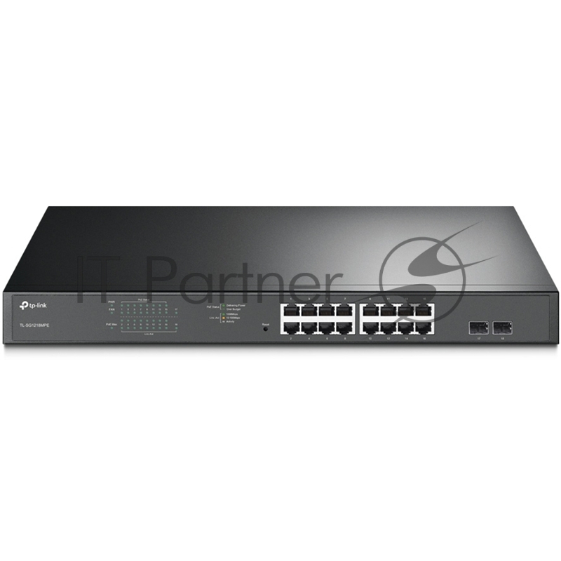 Коммутатор 16-port Gigabit PoE Easy Smart switch, 802.3af on ports 1-16, PoE budget 192 watts, desktop and rack-mountable