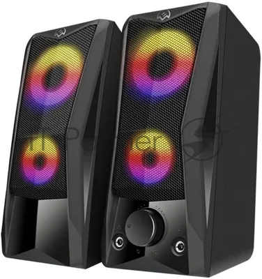 Акустическая система SVEN 445, черный, USB, 2.0,2x3 Вт(RMS), подсветка