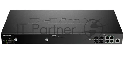Беспроводной контроллер D-Link DWC-2000/A2A, WLAN Controller with 4 100/1000Base-T/combo-SFP ports, manage up to 64/256 Unified APs. 4x 10/100/1000 BASE-T GE/SFP Ports, 2x USB 2.0 Ports, Slot for hard disk drive module, 1x