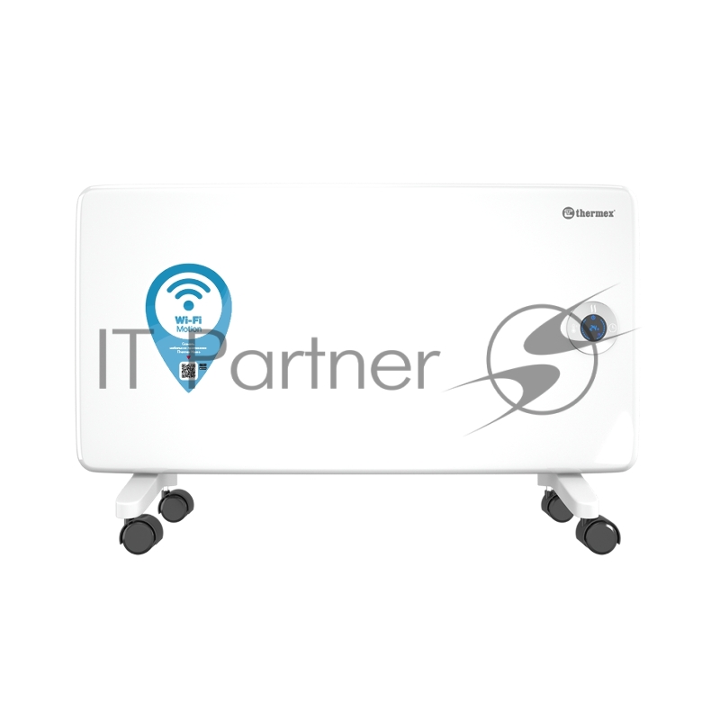 Конвектор электрический Thermex Frame 1500E белый, 1500 Вт, 20 м2, термостат, дисплей, WiFi