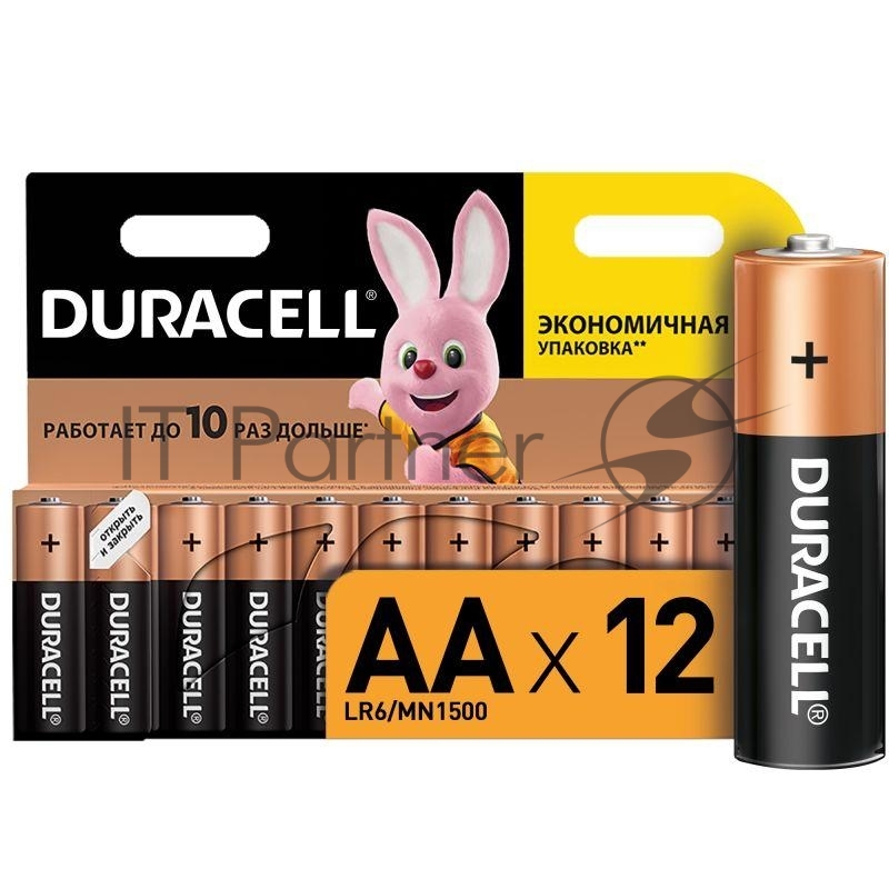 Элемент питания алкалиновый LR MN 1500/LR6 BASIC BP-12 (блист.12шт) Duracell C0037388
