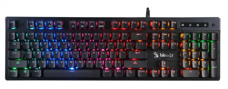 Клавиатура проводная A4Tech Bloody B500N USB серый