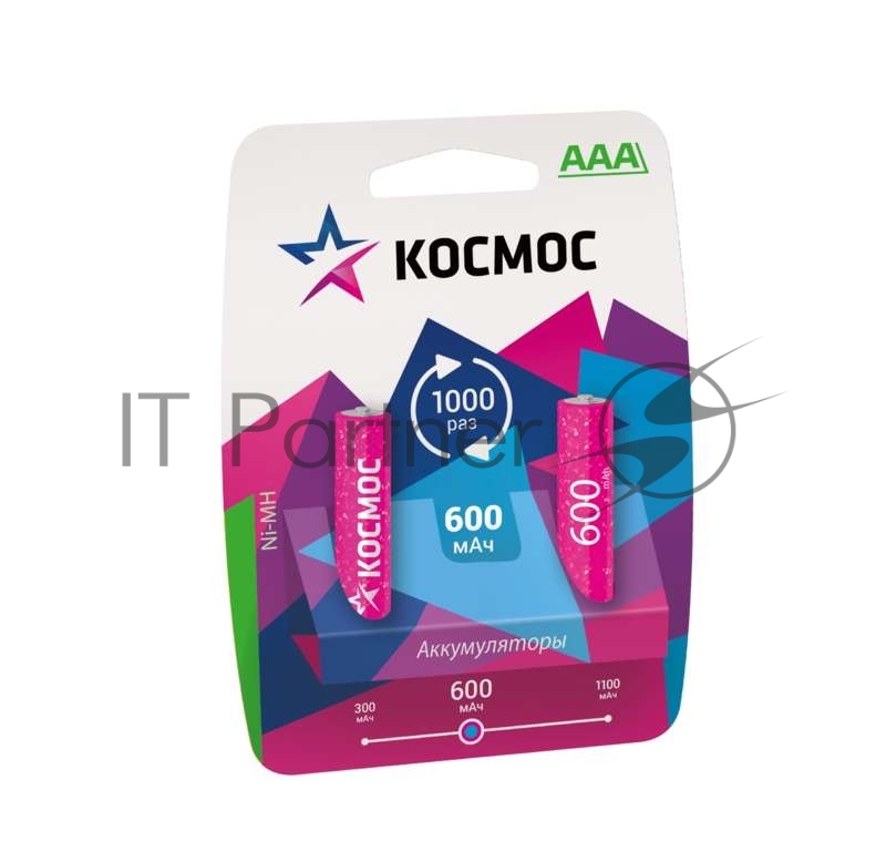 Аккумулятор Космос R03 Ni-MH 600 мАч
