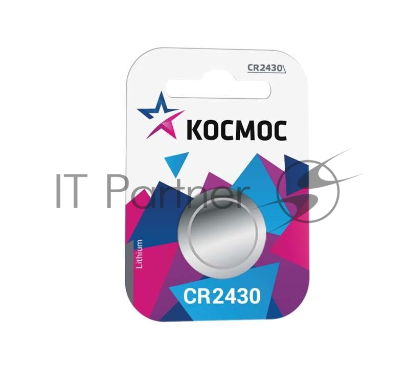 Элемент питания Космос литиевый CR CR2430 1хBL (блист.1шт)