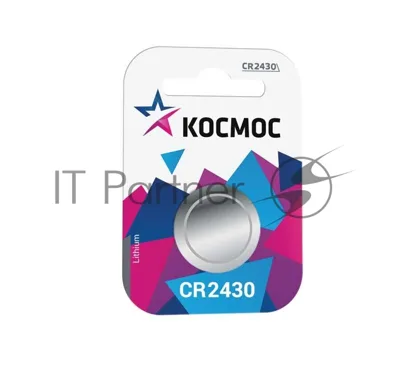 Элемент питания Космос литиевый CR CR2430 1хBL (блист.1шт)