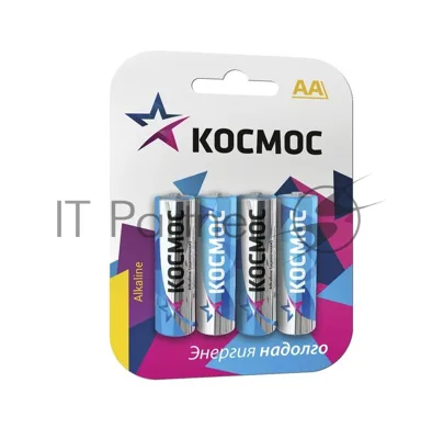 Элемент питания Космос алкалиновый LR LR6 BP-4 (блист.4шт)