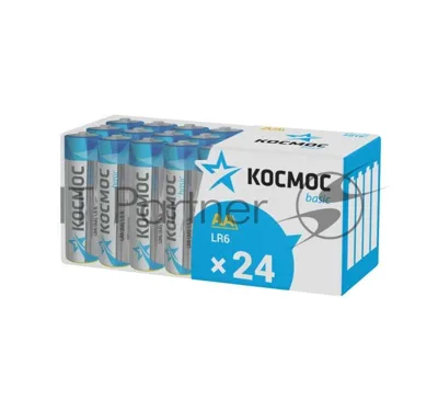 Элемент питания Космос алкалиновый LR6 пласт. бокс (уп.24шт)