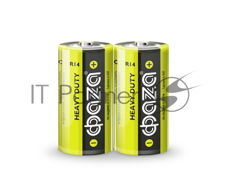 Элемент питания солевой R14 Heavy Duty Shrink-2 (уп.2шт) ФАZА 4895205002234, 1.5 В
