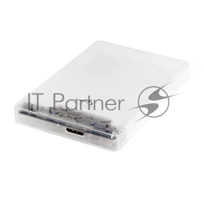 Внешний корпус 2.5" Gembird EE2-U3S-32P, прозрачный, USB 3.0, SATA, пластик