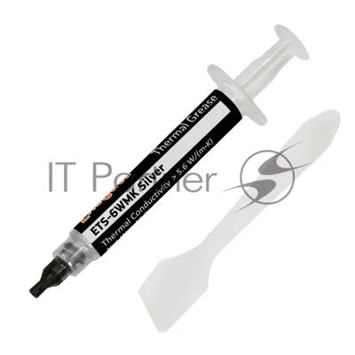Термопаста ExeGate ETS-6WMK Silver, 2 г, 5.6 Вт/(м⋅К), шприц