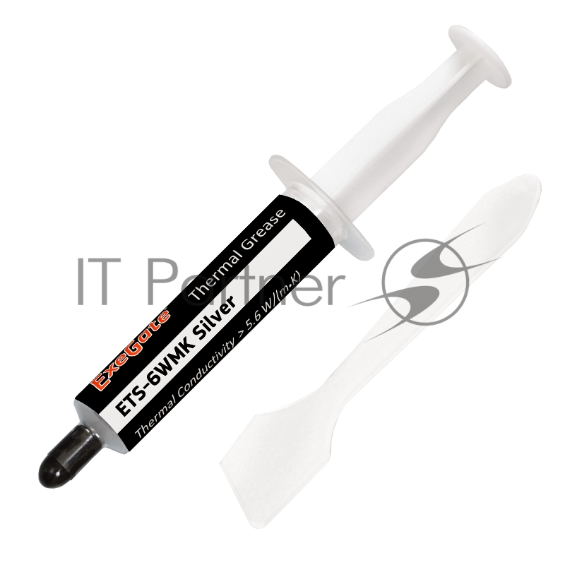 Термопаста ExeGate ETS-6WMK Silver, 8 г, 5.6 Вт/(м⋅К), шприц